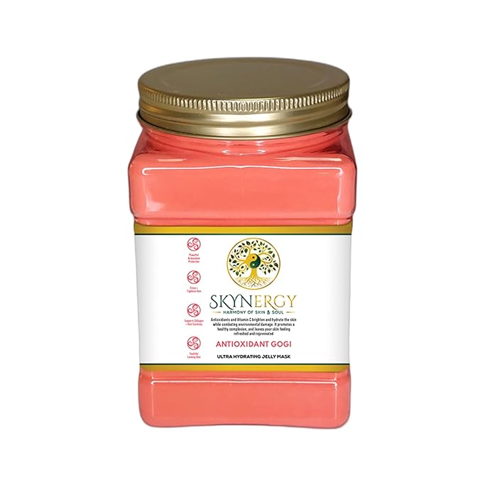 Antioxidant Gogi Jelly Mask - Professional Grade HydroGlo Peel Off Face Mask for Skin Hydration, Radiance, Reduced Fine Lines & Pigmentation Vajafacial Jelly Mask |12 Applications (30 fl oz)