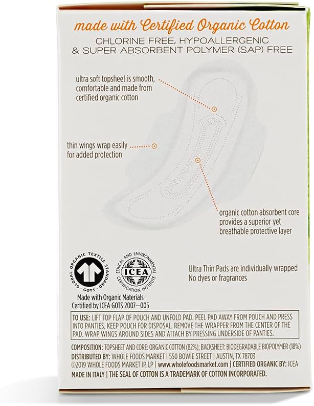 Azalea, Organic Cotton Pads, Regular, 10 ct (Pack of 5)