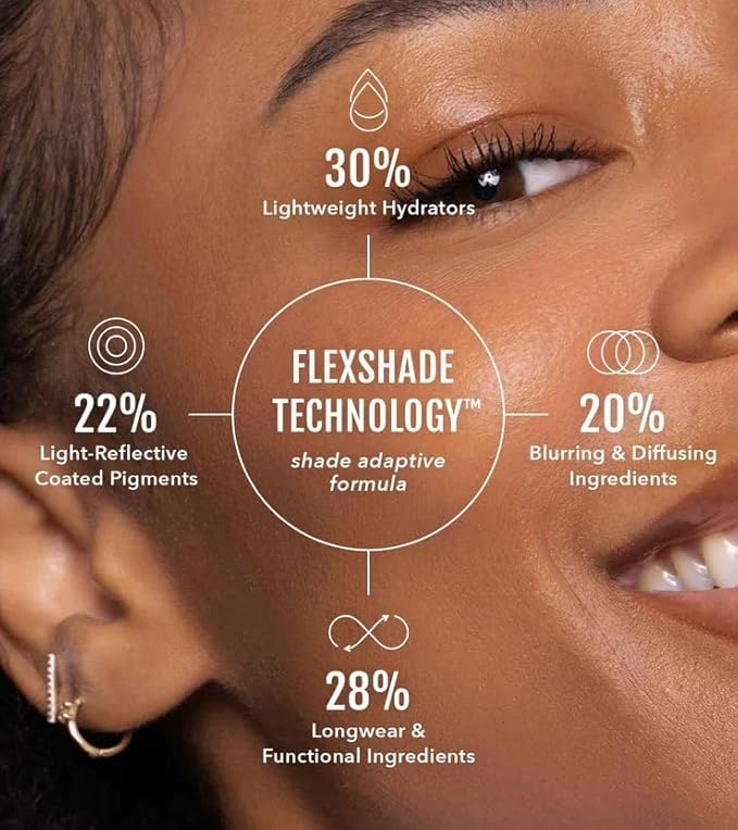 No Makeup Makeup Long-Lasting Lightweight Foundation & Brush Duo | Cruelty-Free, Fragrance-Free, Buildable, Transfer-Proof Makeup (Light)