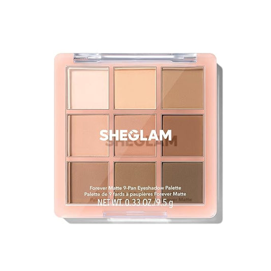 SHEGLAM Eyeshadow Palette 9-Color Ultra-pigmented Shimmer & Matte Shades, Vegan & Cruelty-free-Forever Matte