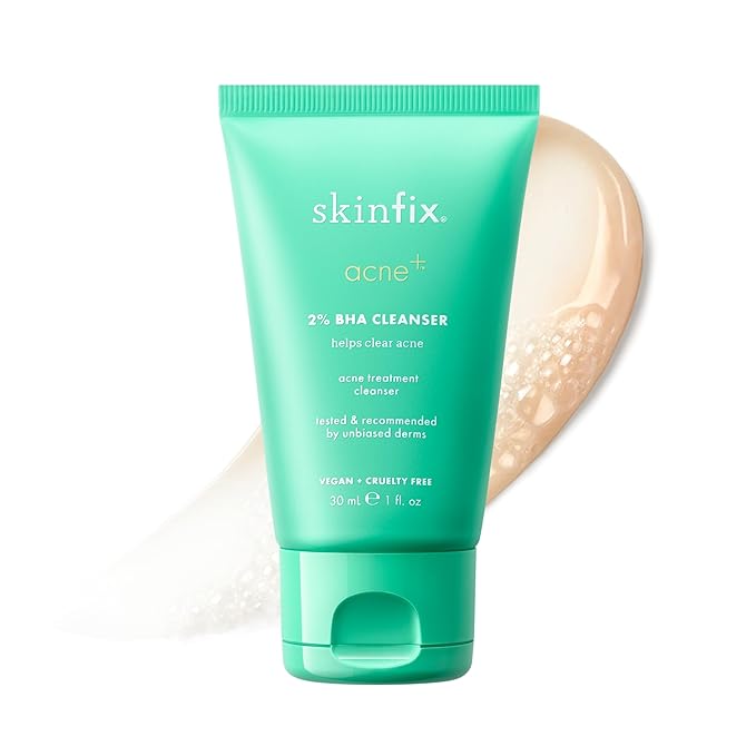 Skinfix 2% BHA Cleanser - 1 oz - Clears Acne Blemishes & Blackheads - Safe for All Types of Acne - Fragrance Free - Vegan, Cruelty Free