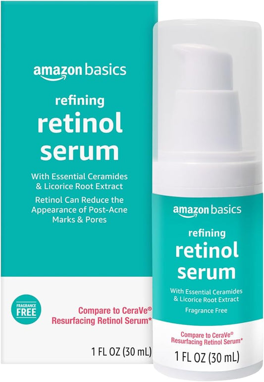 Amazon Basics Retinol Serum for Face, 1 Fluid Ounce, 1-Pack