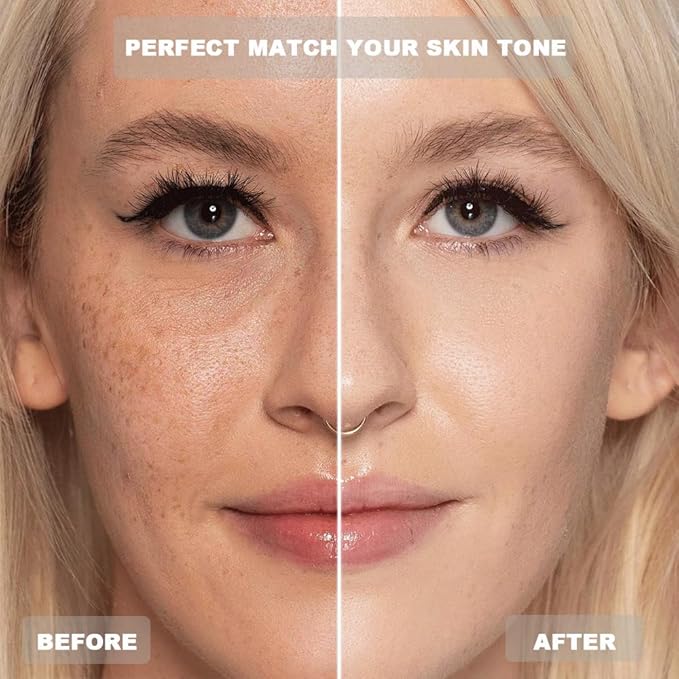 Foundation 4 in 1 - Color Changing Foundation, Medium Spectrum with SPF 50, Hypoallergenic Hydrating Liquid Concealer, Long-lasting & Waterproof Natural Finish - 1.06 fl oz