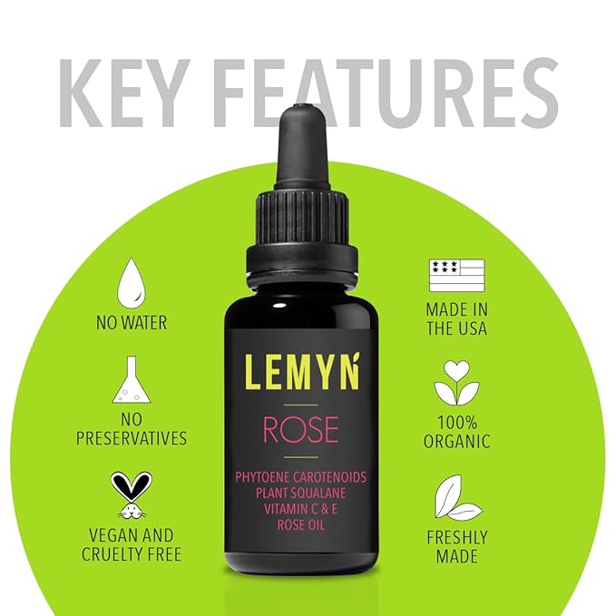 Squalane + Vitamin C Rose Oil | Enhanced with Carotenoids and Vitamin E | Freshly Made Face Oil | Hydrate & Firm | Small-Batch Artisan Skincare 15ml