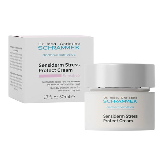 Sensiderm Stress Protect Cream (1.7 fl oz) - for Irritated & Dry Skin - Rich Day & Night Cream - with Panthenol & Aloe Vera - Day Cream - Face Moisturizer - Dr. Schrammek