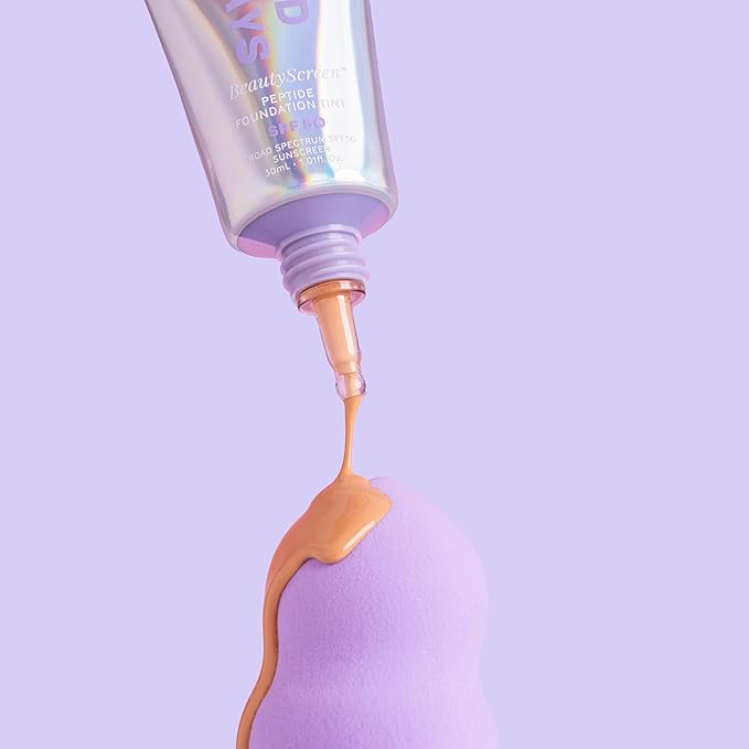 Naked Sundays BeautyScreen™ SPF 50 Mineral Peptide Foundation Tint 2-in-1 Skin Tint & Mineral Sunscreen- Radiant, Buildable Coverage, Acne-Safe (3.5 Light Medium Cool, 1.01 Fl Oz)