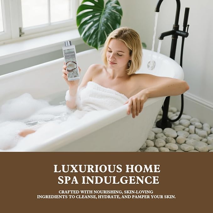 Tropical Coconut Gifts for Women Spa Basket, High Heel Bath Set with Shea Butter & Exotic Oils, Mother's Day Gifts for Mom, Her, Wife