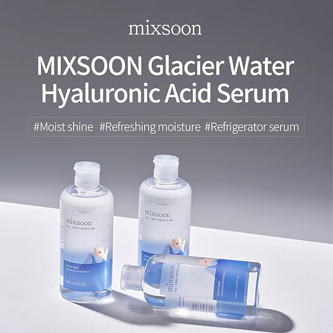mixsoon Glacier Water Hyaluronic Acid Serum - Non-greasy Hydration Booster, Firming Facial Serum For Radiant, Dewy Skin - Korean Serum for Glass Skin (10.14 fl.oz / 300ml)
