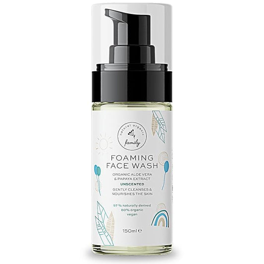 Kids Foaming Face Wash - Clean and Gentle Face Wash for Kids and Preteens - Made in the UK - Unscented