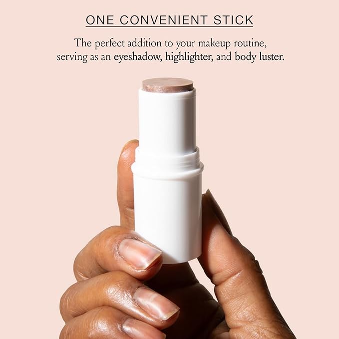 Boomstick Glimmer ® Highlighter Makeup Stick, Subtle Shimmer Face Highlighter Stick for Mature Skin, Hydrating Cream Makeup for Cheekbones, Brow Bones & Nose, No Glitter Highlight