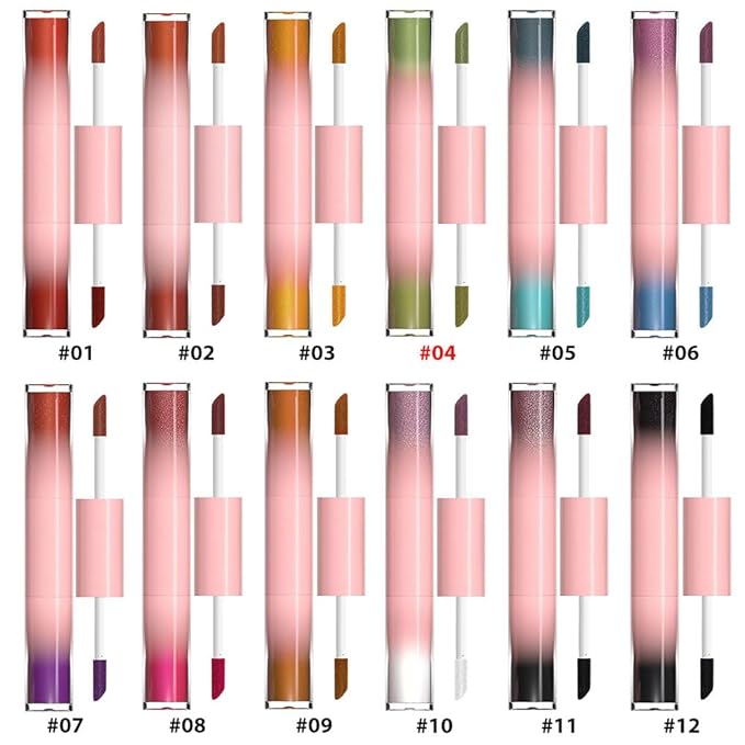 evpct Dual-Ended Shimmer to Glitter Liquid Eyeshadow, Shimmer and Glitter eyeshadow makeup in one stick, Easy Style Formula, Waterproof & Long Lasting Eye Shadow, 04#