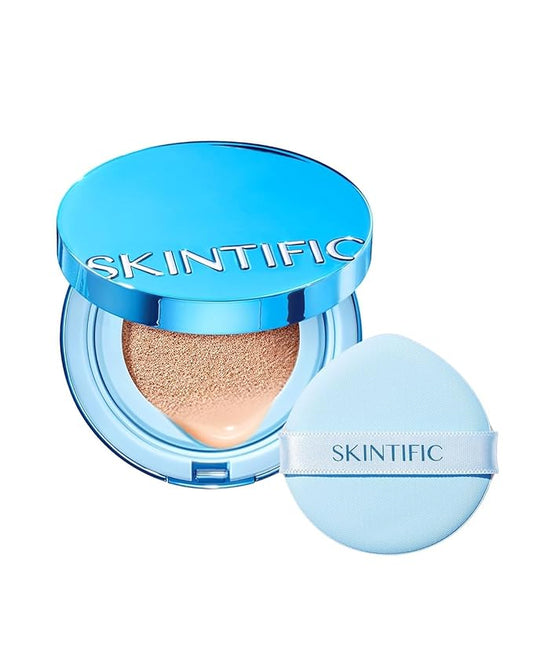 Velvet Matte Cushion Foundation Blue Ultra Cover Powder Foundation Oil-Control Waterproof BB Cushion Makeup CC Cream (00 PORCELAIN)