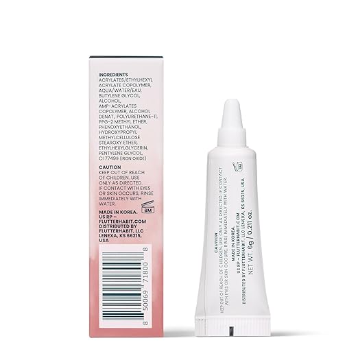 FlutterHabit Made for This Adhesive (3mL), Mini Lash Glue for Eyelash Extensions, All Day Hold for Lash Clusters, Long-Lasting All-in-One Glue for Effortless Application and Secure Wear