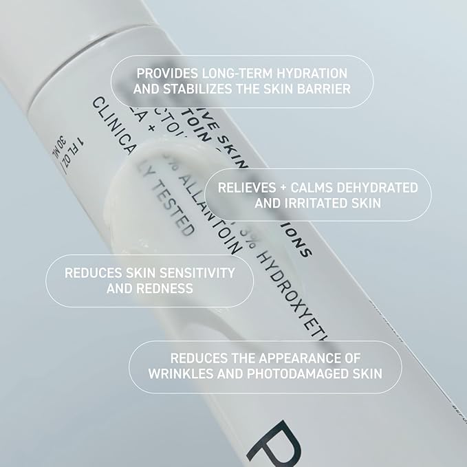 Reactive Skin Solutions - Soothing, Hydrating Face Moisturizer for Sensitive Skin. Barrier Support Cream with 5% Ectoin, Urea, and Allantoin for Extreme Dryness, Calming and Renewal