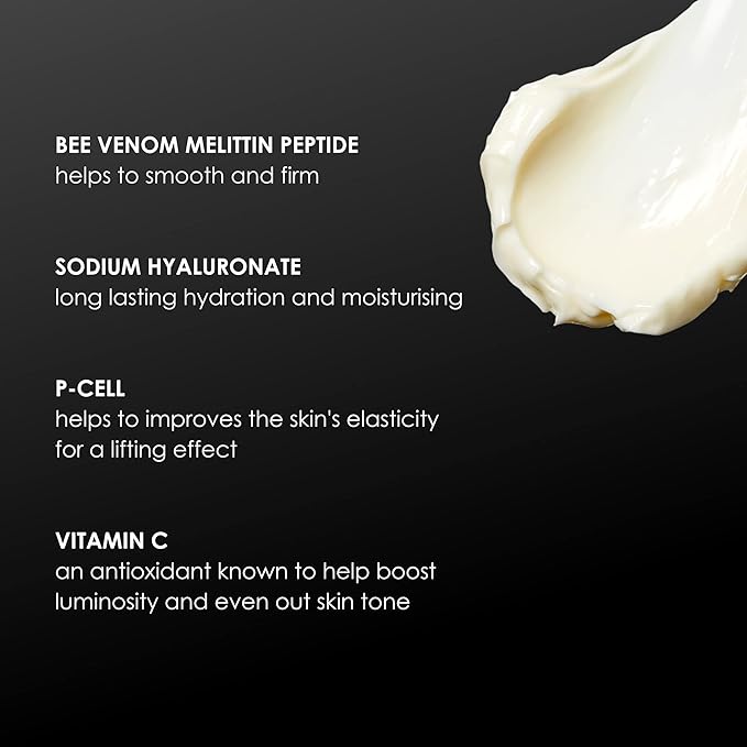 Rodial Bee Venom Moisturiser Cream 1.7fl.oz - Intense Face Cream to Restore Skin Elasticity and Firmness - Anti-Aging Formula - Juvinity for Collagen Production Boost - Long Lasting Hydration