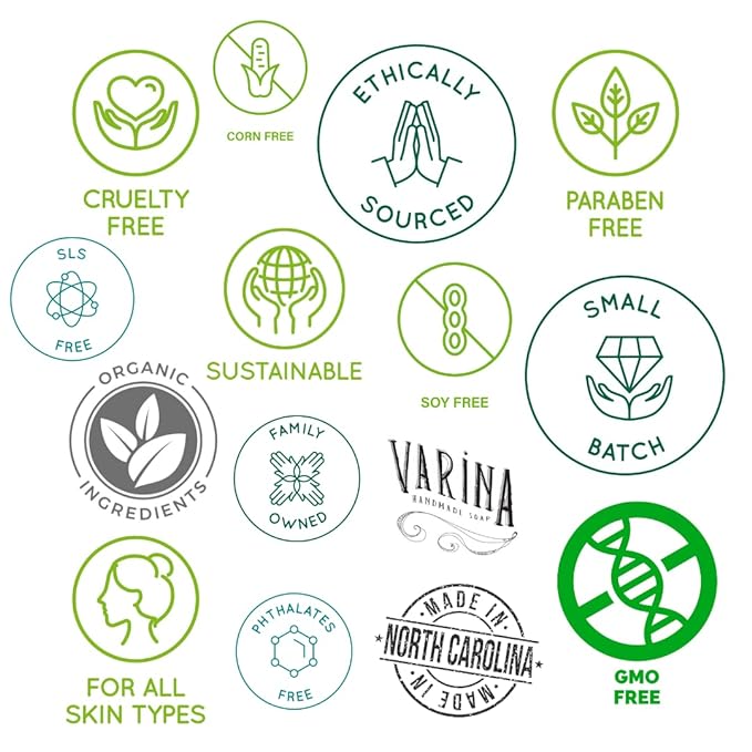 Organic Lavender Flowers Bar Soap - Gentle Cleansing for Sensitive Skin, Herbal and Mint - 3 Pack