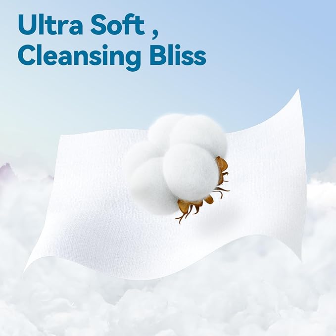 Winner Cotton Face Towels, 100% USDA Biobased Facial Towelettes, Disposable Face Towel XL, Odor-Free, Ultra Soft Makeup Remover Wipes for Sensitive Skin, Biodegradable, 100 Ct, 1 Pack