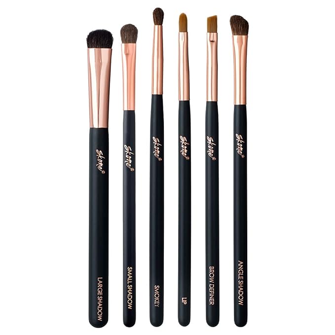 Professional Makeup Brush Set - Skone Luxe Pro Makeup Brushes, 6 pc Set