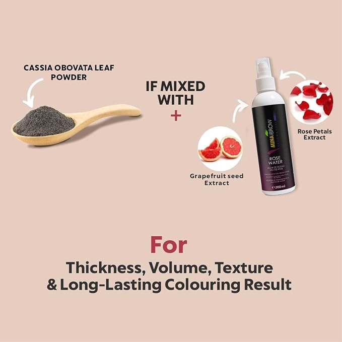 MINA iBrow Henna Hair Color Professional Tint Kit with Brush Combo Pack | Covers Gray Hair-Lasts up to 6 weeks | No Ammonia No Lead | Vegan & Cruelty Free | up to 30 Applications (Blonde)