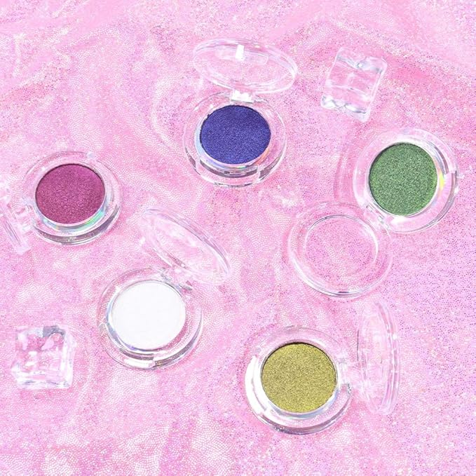 evpct Dark Blue Purple Duochrome Eyeshadow Palette Makeup, Metallic Chameleon Duo Chrome Multichrome Gothic festival Single Eye shadow Palette Makeup for Older Women, Face Glitter Eyeshadow Liquid