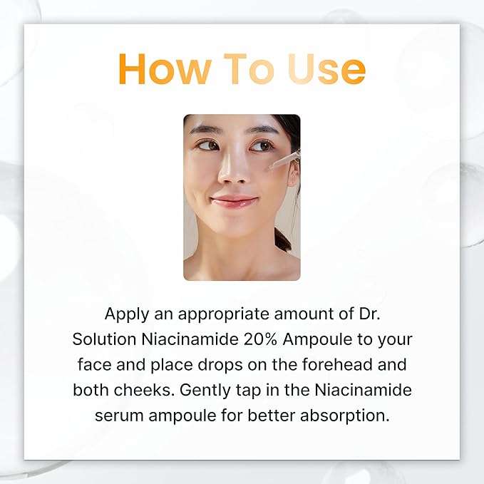 Niacinamide 20% Vitamin C Ampoule – CUSKIN Korean Skin Care with Niacinamide, Glutathione, Hyaluronic Acid, Adenosine, Panthenol for Skin Elasticity and Moisturizing, 30g (1.01 Fl. Oz)