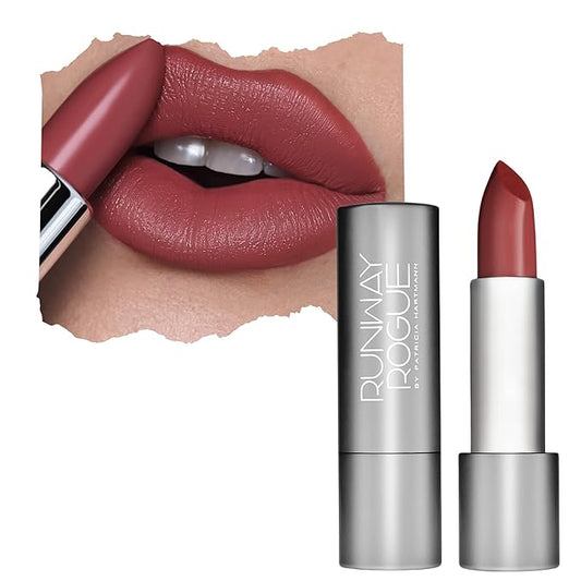 Runway Rogue 90s Vibe Lipstick, Moisturizing Matte Soft Berry-Nude Lipstick, ‘Work the Crowd’