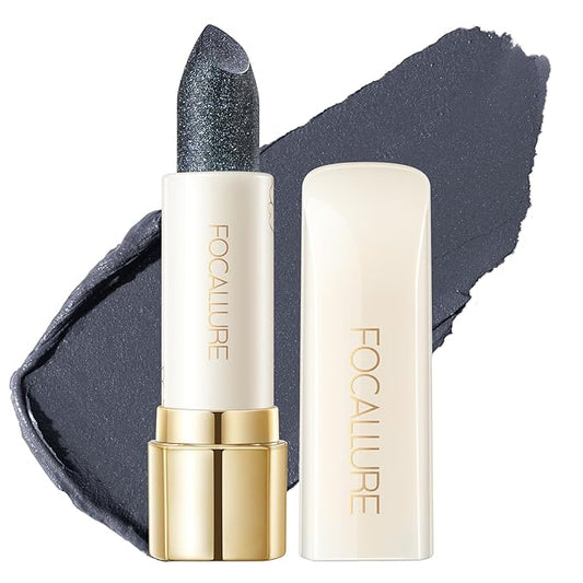 FOCALLURE Moisturizing Shiny Lipstick,Pearl Shimmery Finish,Hydrating Tinted Lip Balm with Creamy Texture,Long Lasting High Pigmented Lip Stain,Night Song