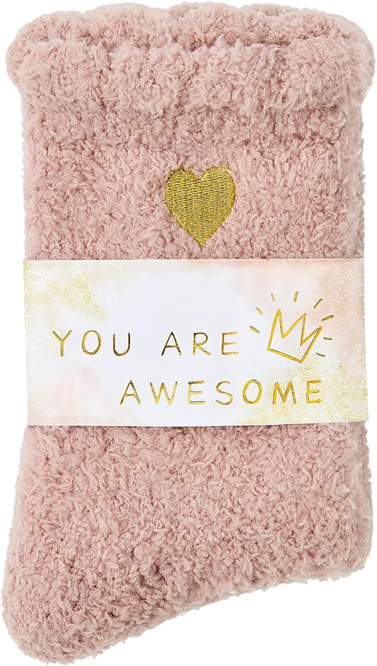 American Trends Coral Fleece Cloud Socks Ultra-Soft Fuzzy Warm Sleep Socks Cozy Unisex Gifts for Birthday Self-Care