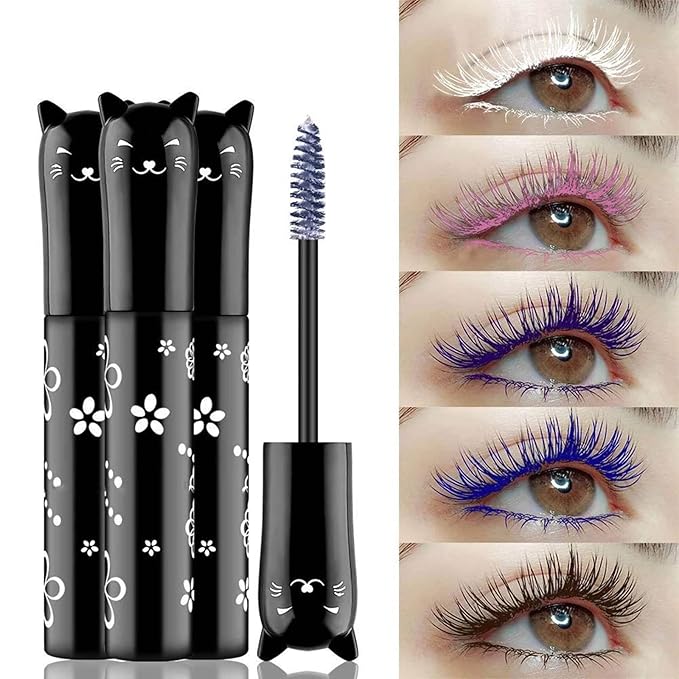 6 Colors Mascara eyelash for Liquid Sensational Washable Thick And Waterproof Fast Dry Extensions Curling Lengthening Makeup Eye, Lifting, Kit Gift Set
