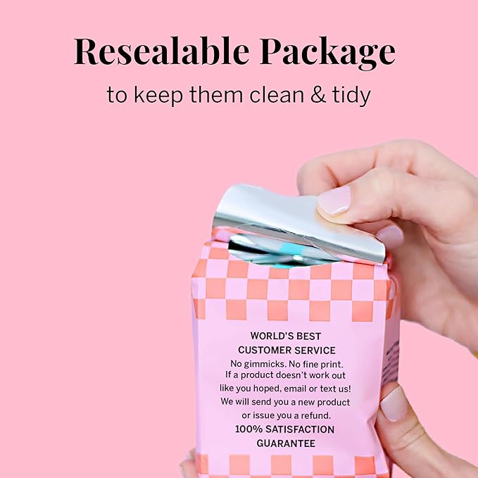 Pixie Organic Cotton Mini Pads with Wings for Women & Teens - Ultra Thin, Light Absorbency Menstrual Pads - Hypoallergenic, Unscented & Biodegradable - 64 Count