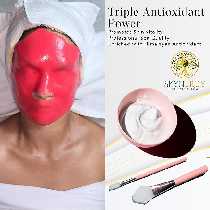 Himalayan Antioxidant Boost Jelly Mask -Professional Grade HydroGlo facials professional Peel Off Face Mask for Skin Hydration, Radiance, Reduced Fine Lines, and Pigmentation | 30 fl oz