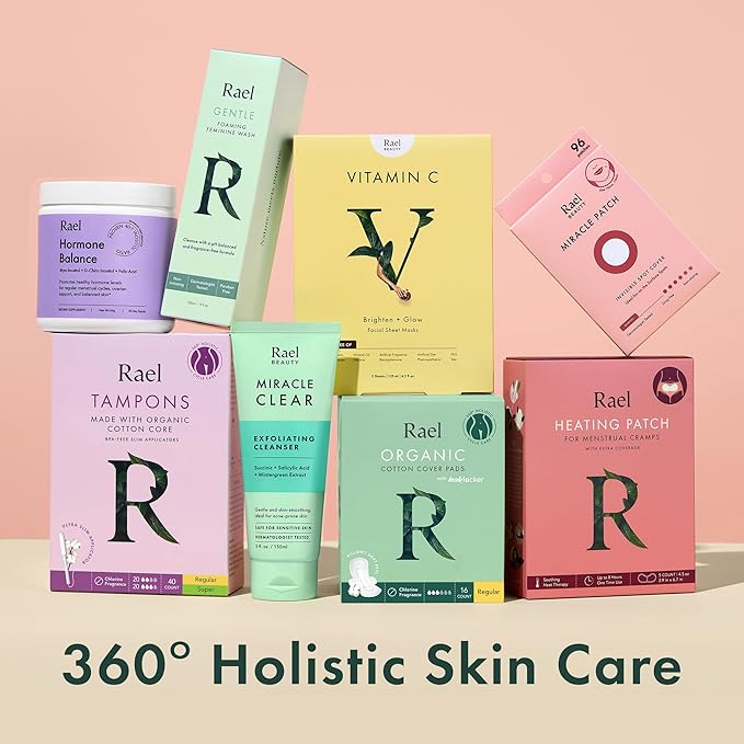 Rael Acne Spot Treatment, Miracle Clear Soothing Spot Gel Pen - Acne Gel, Pimple and Blemish Treatment, Korean Skincare, for Early Stage, Succinic Acid, Tea Tree, Cica, Vegan, Cruelty Free (0.14 oz)