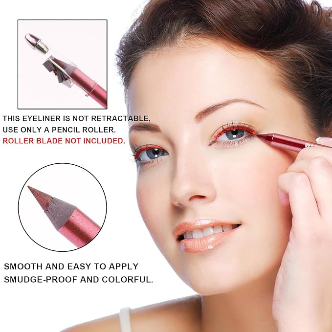 3 Colorful Eyeliner Pen Set, Eye Shadow Pencil, Pearl Eyeliner Kit Metallic Glitter Colored Eye liner for Women Eye&Lip Liner Professional Waterproof Eye Makeup (3PCS C)