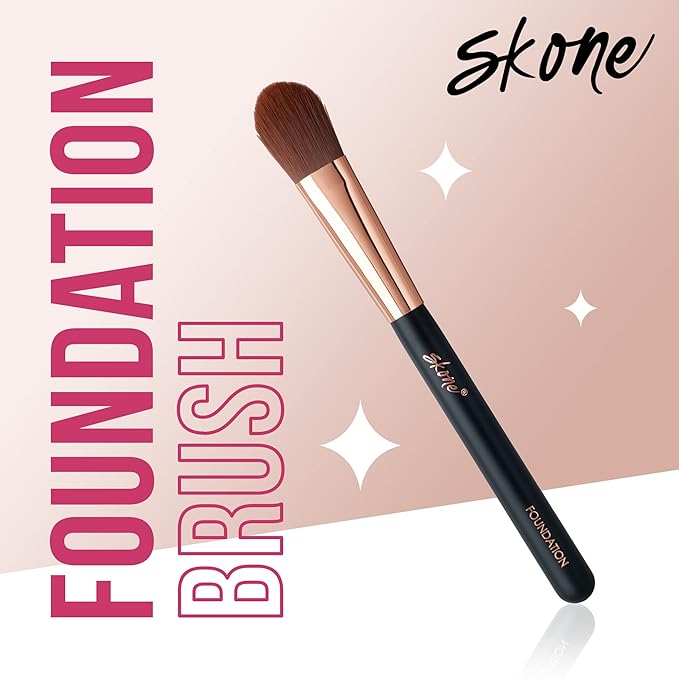 Skone Cosmetics | Makeup Brush | Blend, Bronze, Apply Foundation | Makeup Applicator (Foundation Brush)