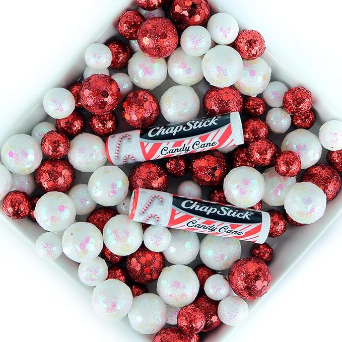 ChapStick Lip Balm, Candy Cane, 3-Count – Fresh & Minty Lip Moisturizer, Stocking Stuffer, 0.15 Oz Ea