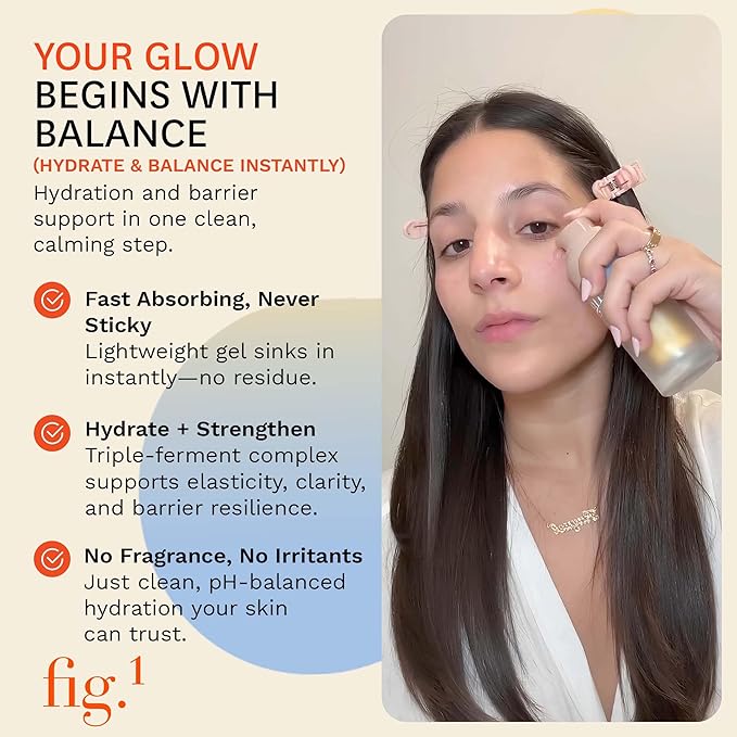 Fig.1 Hydrating & Balancing Toner for Face – Hydrating face Toner for Women, Glowing & Vegan Skincare with Hyaluronic Acid – for Sensitive, Dry, Oily Skin – Refillable & Clinically Proven 30ml