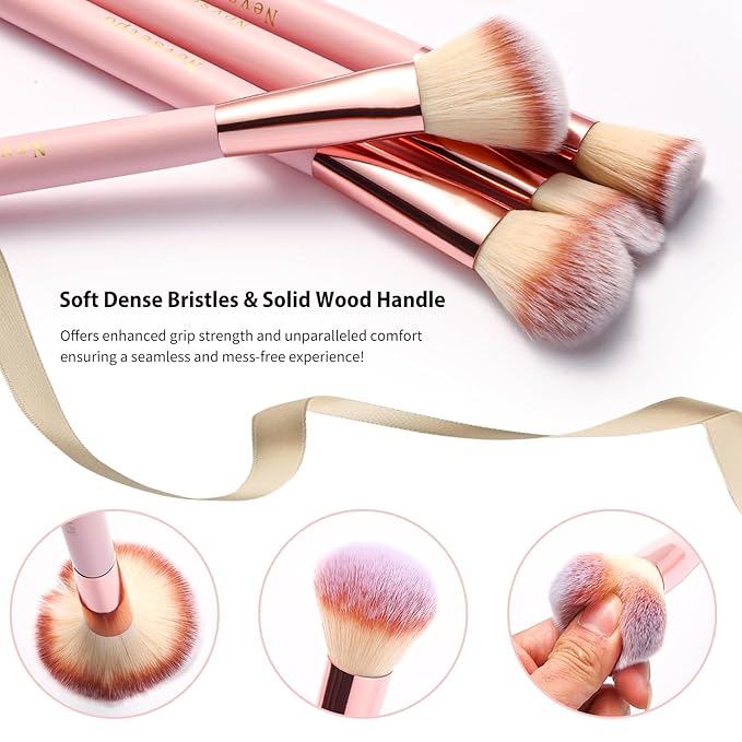 28PCS Makeup Brush Set, Quality Makeup Brushes for Women, Brush Set Make Up for Beginner Starter Professional,Pink Makeup Set with Blenders Masks Spatula,Travel-Friendly Makeup Brush Set with Case