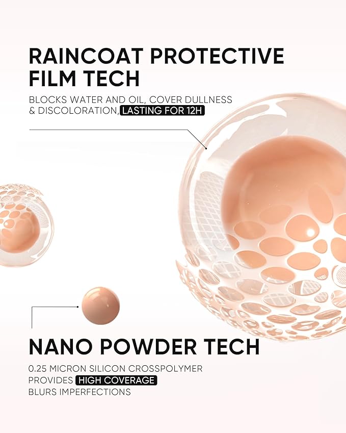 Full Coverage Cushion Foundation, Weightless, Skin Fit, Satin Glow Finish, Oil-Control Waterproof Foundation, Sweatproof Flawless BB Cream CC Korean Makeup