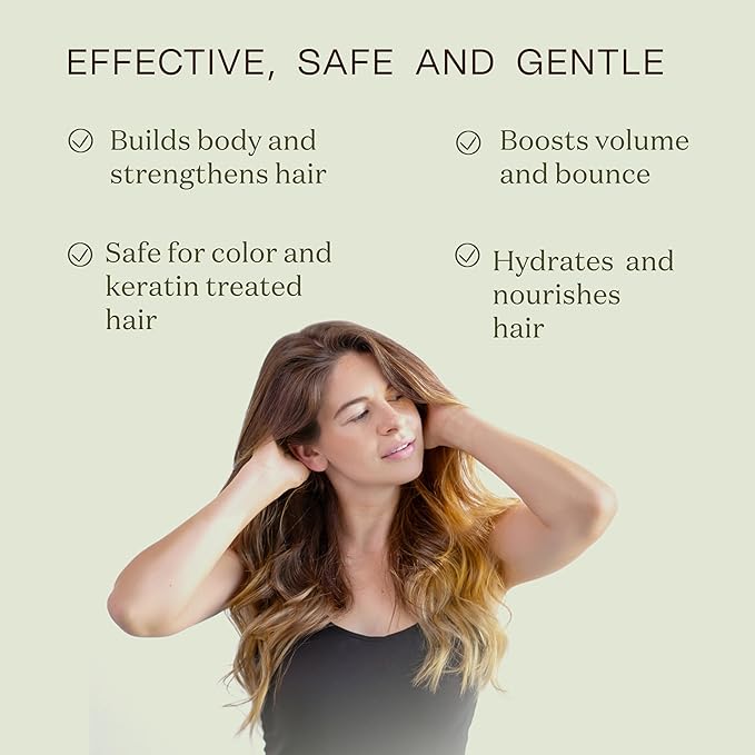 Ingreendients Non Toxic Vegan Volumizing Conditioner with Organic Ingredients For Fine Hair - Strengthening Barley Protein and Argan Oil, Color Safe, Paraben & Gluten Free, Silicone & Sulfate Free