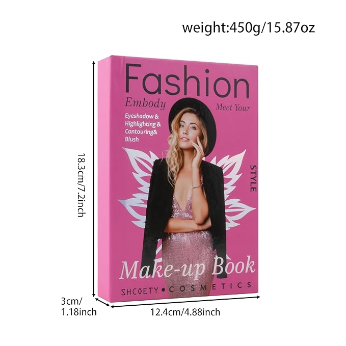 4-Layer Multi - Functional Beauty Book Kit- Style Makeup Palette Ingeniously Combines Eyeshadows, Blushes, Highlighters, Contour Powders In One,Best Choice for A Gift for Women (SH2512B)