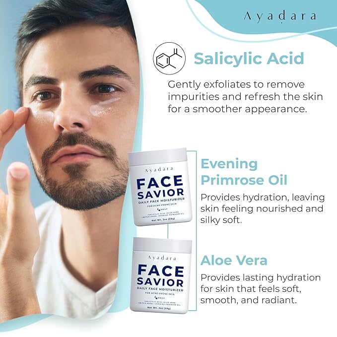 Acne Facial Moisturizer, 2 fl oz, Advanced Oil Control Face Moisturizer for Oily Skin, Hydrating Acne Cream & Anti Acne Moisturizer for Face, Powerful Skin Care Regimen for Men & Women