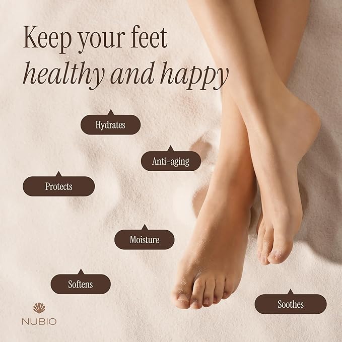 Nubio Foot Spa Collection for Women & Men - Exotic Hydration & Pampering for Dry Feet - Includes 6 x Foot Peel Masks, 2lb Epsom Salt Foot Soak, 5oz Moisturizing Milk, & All-in-1 Pedicure Paddle