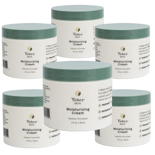 Yobee Body & Face Moisturizing Cream for Dry, Sensitive Skin | Probiotic extracts, Honey, Turmeric, Vitamin B12, Ceramides, Shea Butter | Fragrance Free | For Kids & Adults (6)