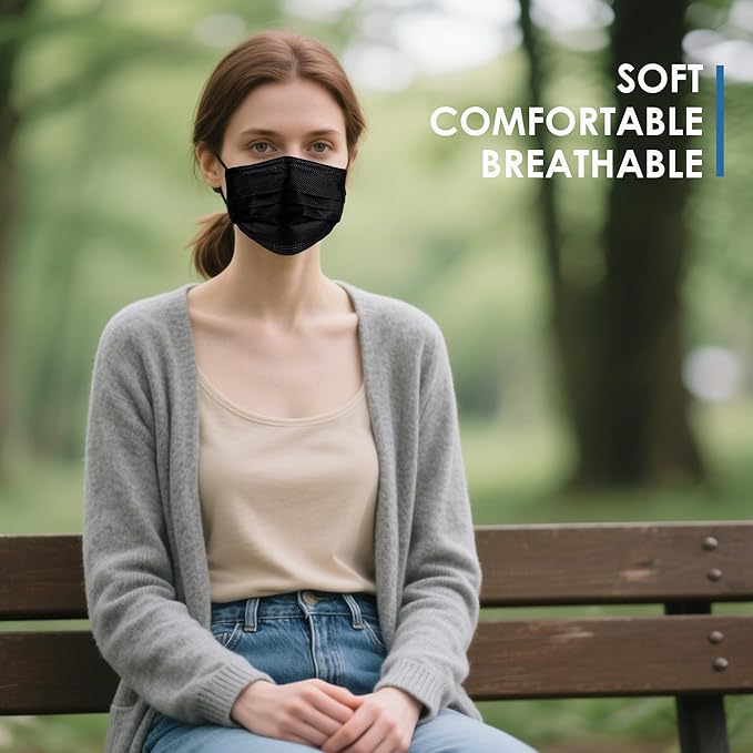 NNPCBT 5 Color Disposable Face Masks 125 Pack,3-Ply Breathable Mask For Adults,Great For Outdoors,Home, Office, School