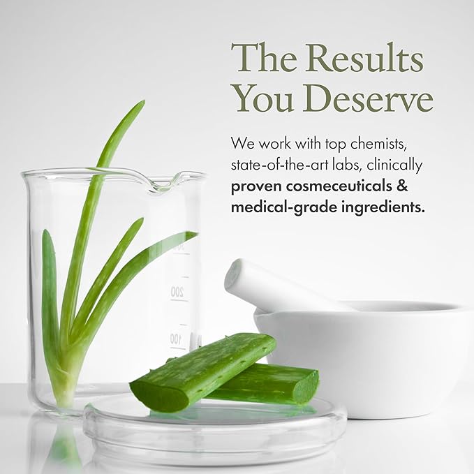 emerginC Scientific Organics Resurfacing Facial Kit - Single-Use Exfoliating Skincare Set for Removing Dead Skin Cells + Reducing Appearance of Wrinkles - DIY Facial Kit