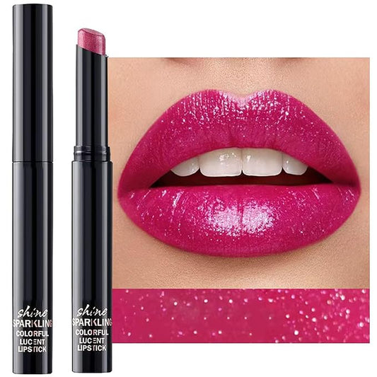 Purple Red Lipstick For Women Matte Nude Glitter Shimmer Metallic Highly Pigmented Moisturizing Lip stick Hypoallergenic Waterproof Long Lasting Lipsticks Quick Makeup Lightweight Portable 07 #