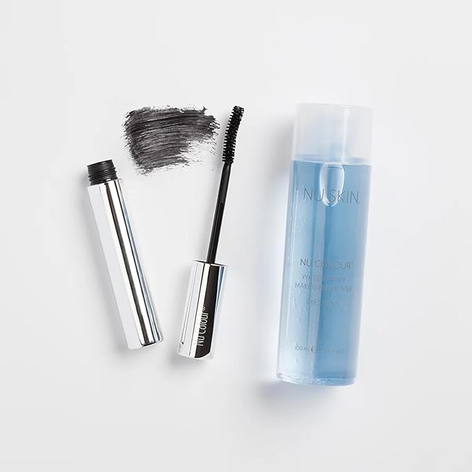 Nu Skin LightShine Curl & Lash Mascara | Nourishing Black Mascara for Visibly Curled Eyelashes | Waterproof Formula, Strengthens Lashes, Great for Eye Makeup | Long-Lasting Wear