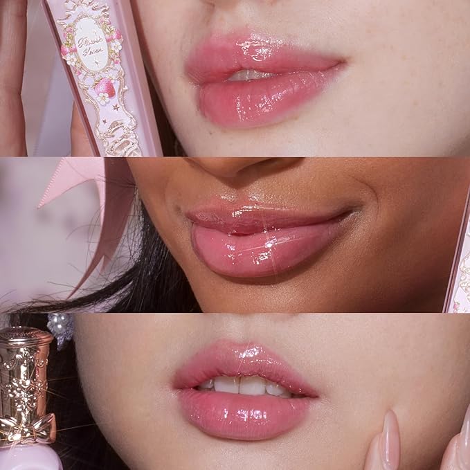 Flower Knows Violet Magic 5 Pack Makeup Gift Set,Lip Gloss*1+Blush*1+Eyeshadow*1+Hair Clip*1+Gift Box*1,Perfect Makeup Gift for Girls & Women