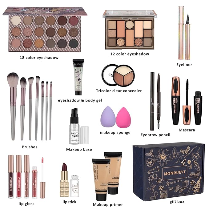 Makeup Kits for Teens Makeup Kit for Women Teenager Full Kit Makeup Set Gift for Teen Girls Eyeshadow Palette Foundation Concealer Makeup Set for Girls
