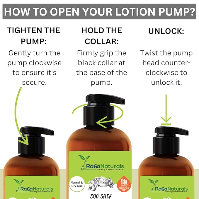 RaGaNaturals Natural Unscented Body Lotion for Dry, Sensitive Skin with Shea Butter, Avocado Oil & Vitamin E - Moisturizing, Fragrance Free Hand Lotion With Organic Essence -For Women, Men, Kids-16 Oz